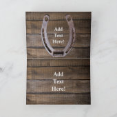 ギャロッピング馬カウボーイブーツホースシューズヒマワリ サンキューカード (内部)