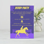 ギャロップインおもしろい:レースホースパーティの招待状 招待状 (スタンド正面)