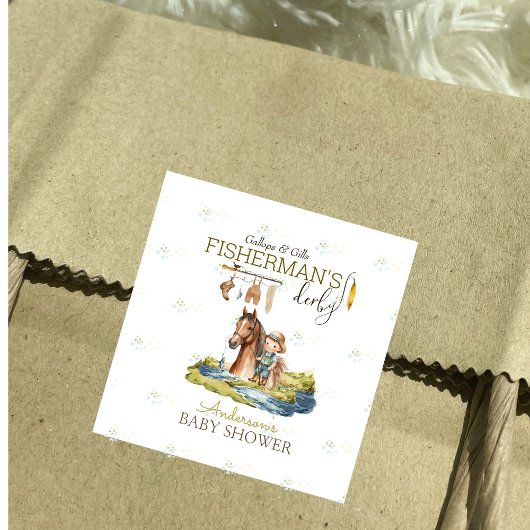 ギャロップスとギルズフィッシャーマンダービーベイビーシャワー スクエアシール