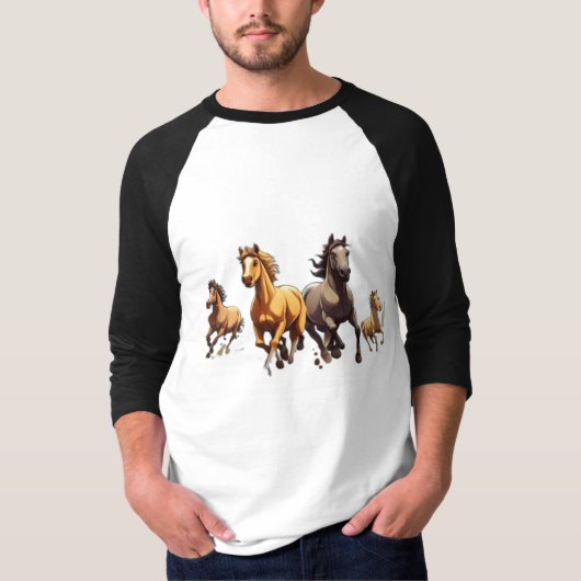 ギャロップ調和お洒落:Horse Herd T-Shirt Co Tシャツ (正面)
