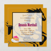 ギャロピングホースワイルドフリー誕生日パーティー 招待状 (正面/裏面)