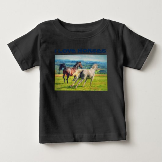 ギャロピング馬 ベビーTシャツ (正面)