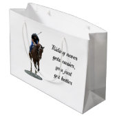 ギャロピンサラブレッド馬およびライダー抱き枕 ラージペーパーバッグ (裏面アングル)