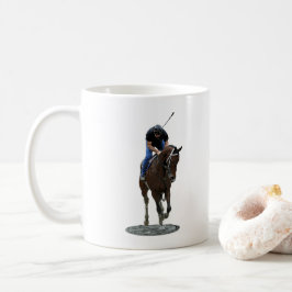 ギャロピンサラブレッド馬とライダーコーヒーマグ コーヒーマグカップ