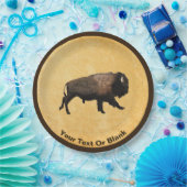 ギャロピンバイソンオンオールド紙 ペーパープレート (パーティー)