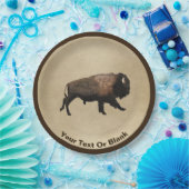 ギャロピンバイソンオンオールド紙 ペーパープレート (パーティー)