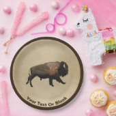 ギャロピンバイソンオンオールド紙 ペーパープレート (パーティー)