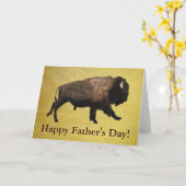 ギャロピンバイソンファーザーズデイ カード (黄色い花)