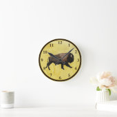 ギャロピンバイソン ラウンド壁時計 (ホーム)