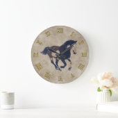 ギャロピンピントアメリ絵を描カルスタリオンホース ラージ壁時計 (ホーム)
