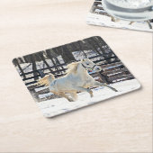 ギャロピンホワイトホース スクエアペーパーコースター (アングル)