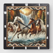 ギャロピンホースの滝 スクエア壁時計 (正面)