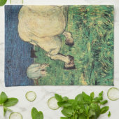 ギャロピンホースbyジョバンニ・セガンティニヴィンテージ・アート キッチンタオル (折り畳み)