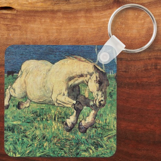 ギャロピンホースbyジョバンニ・セガンティニヴィンテージ・アート キーホルダー (裏面)