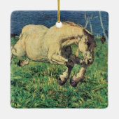 ギャロピンホースbyジョバンニ・セガンティニヴィンテージ・アート セラミックオーナメント (裏面)