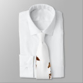 ギャロピンムスタンウマ茶色の水絵画色の ネクタイ (タイ)