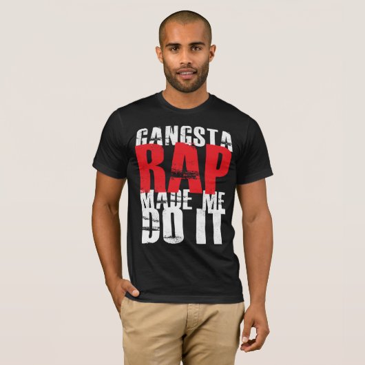 ギャングの叩く音は私に-白それをさせます Tシャツ (正面フル)