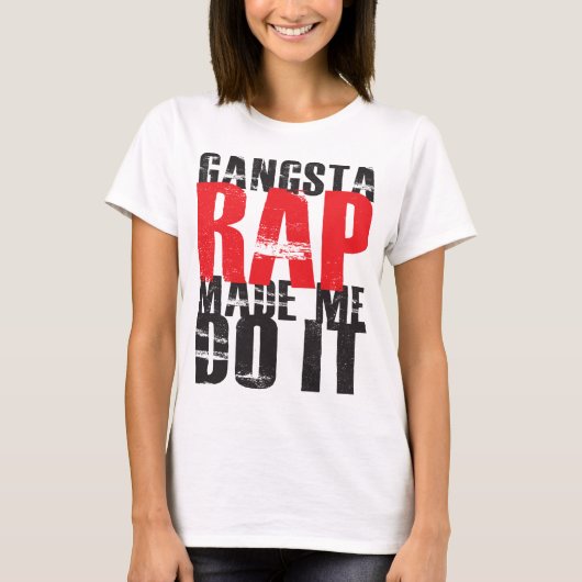 ギャングの叩く音は私に-黒それをさせます Tシャツ (正面)