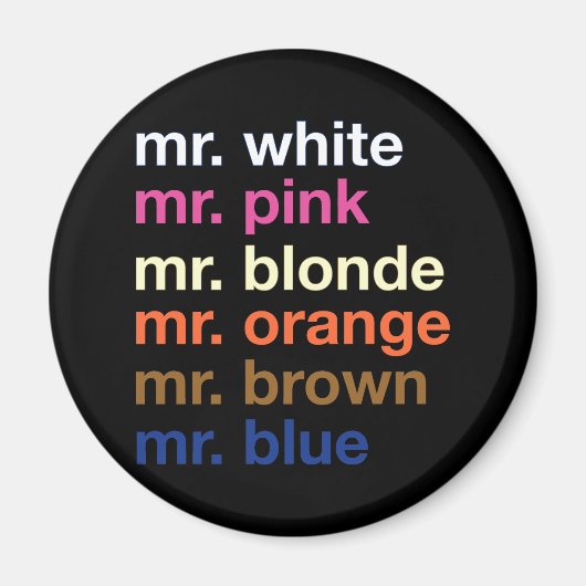 ギャングの色 マグネット (正面)