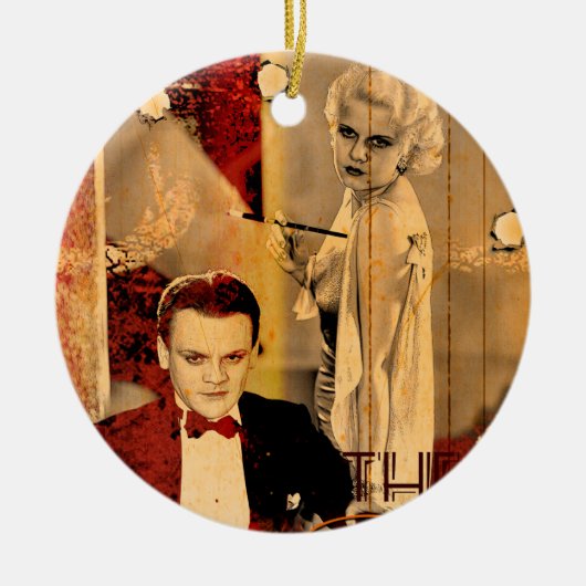 ギャングの金髪の少女 セラミックオーナメント (正面)