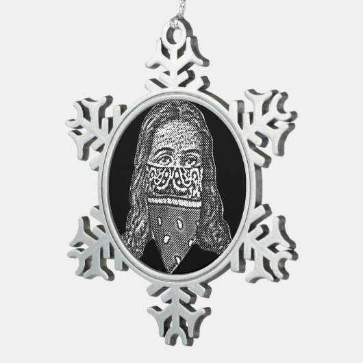 ギャングイエス・キリスト スノーフレークピューターオーナメント (右)