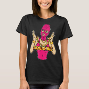 ギャングガールアクエリアス仮面ギャング女性G Tシャツ