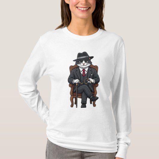 ギャングキティマフィアボス Tシャツ (正面)
