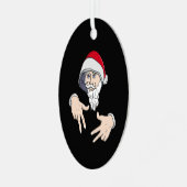 ギャングクールヒップホップハンドサンラップのタクロース メタルオーナメント (正面左)