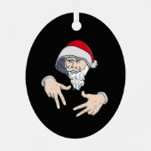 ギャングクールヒップホップハンドサンラップのタクロース メタルオーナメント (裏面)