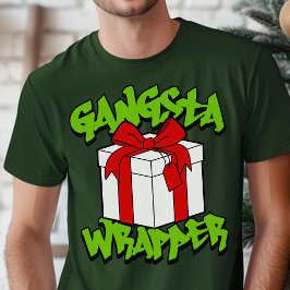 ギャングスタラッパーなラッピング 楽しいクリスマス Tシャツ