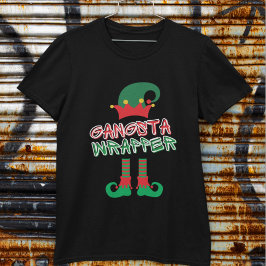 ギャングスタラッパーサンタの足 赤と緑 面白い クリスマス Tシャツ