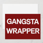 ギャングスタラッパー面白いクリスマスマッチングファミリー シーズンカード (正面/裏面)