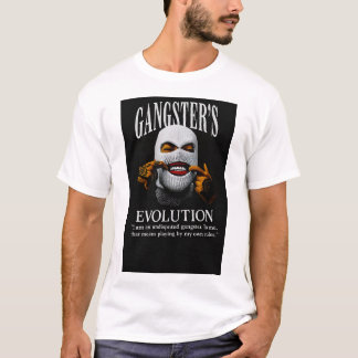 ギャングスターの進化グラフィックTシャツ Tシャツ