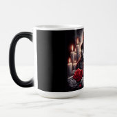 ギャングスターガールヒップホップチカーノアートグラフィック モーフィングマグカップ (左)