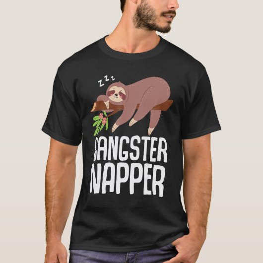 ギャングスターナッパースロスロー寝 Tシャツ (正面)