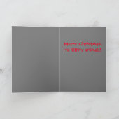 ギャングスター·ブルドフランスのッグの汚い動物のクリスマス カード (内部)