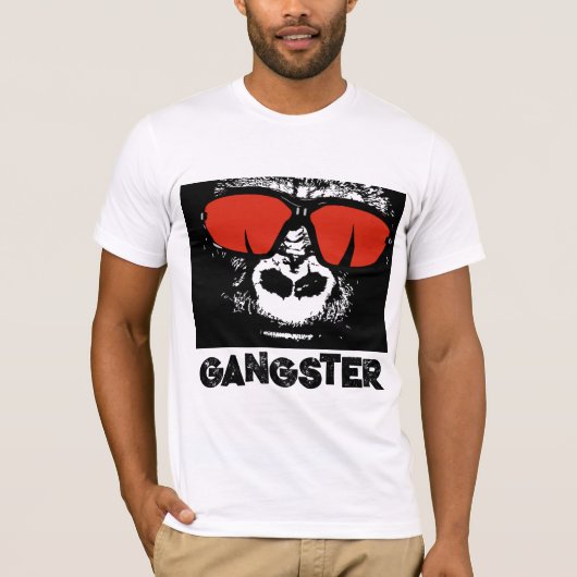 ギャングパパおもしろいゴリラTシャツ Tシャツ (正面)