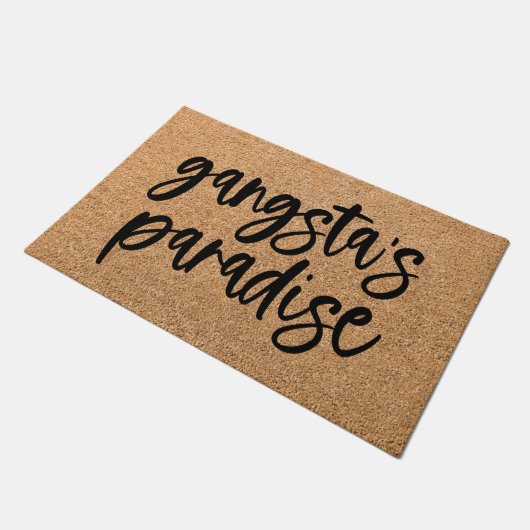 ギャングパラダイスおもしろいウェルカムマットフォーマット ドアマット (アングル)