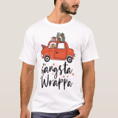 ギャングラッパおもしろいクリスマス Tシャツ (正面)