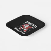 ギャングラッパおもしろいダビングサンタクリスマス ペーパープレート (傾斜あり)