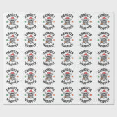 ギャングラッパおもしろいークリスマスサンタプレゼント ラッピングペーパー (フラット)