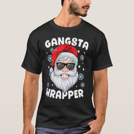ギャングラッパSanta Gangsterラッパークリスマス Tシャツ (正面)