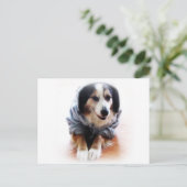 ギャング犬装着フード付きスウェットシャツ ポストカード (スタンド正面)