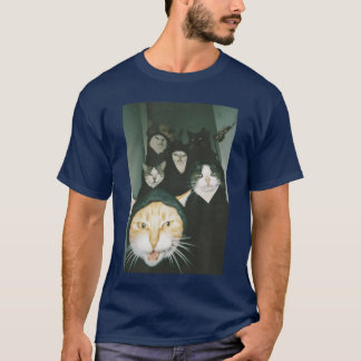 ギャング猫のハグに見入る顔 おもしろ猫ギャング ミーム fr tシャツ