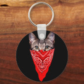 ギャング猫フード キーホルダー (正面)