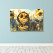 ギャング猫 キャンバスプリント (インサイチュ (ウッドフロア))