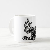 ギャング-ギャングリボルバー銃のピストル コーヒーマグカップ (正面左)