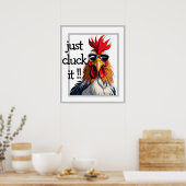 ギャング・ルースター、おもしろいギャング・プン・デジタル・アート ポスター (キッチン)