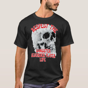 ギャング・レコーダー選手のライフ・スカルを尊重する Tシャツ