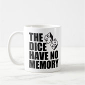 ギャンブおもしろいラー誤りサイコロはメモリがない コーヒーマグカップ (左)